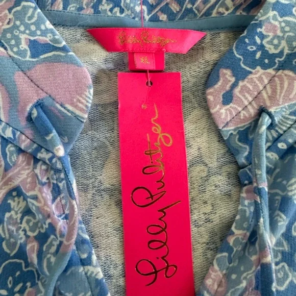Lilly Pulitzer - Cassi Popover - Vneck Tunic - Boca Blue color - XL - NWT! - Picture 3 of 7